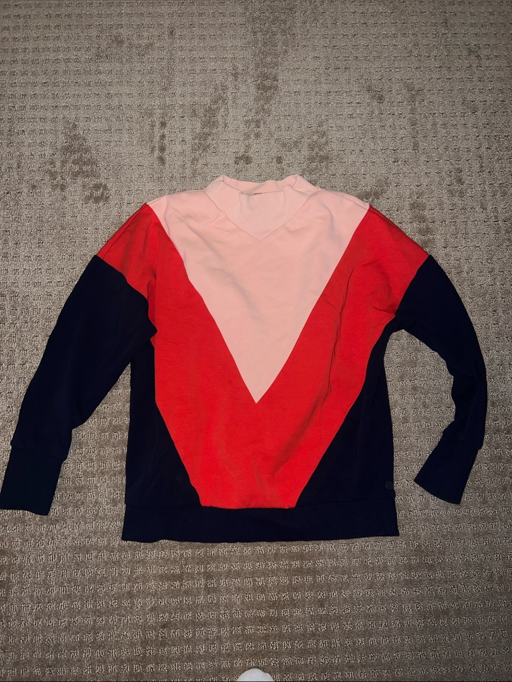 Scotch & Soda Mockneck Pullover Sweater - Pink, Red & Navy
